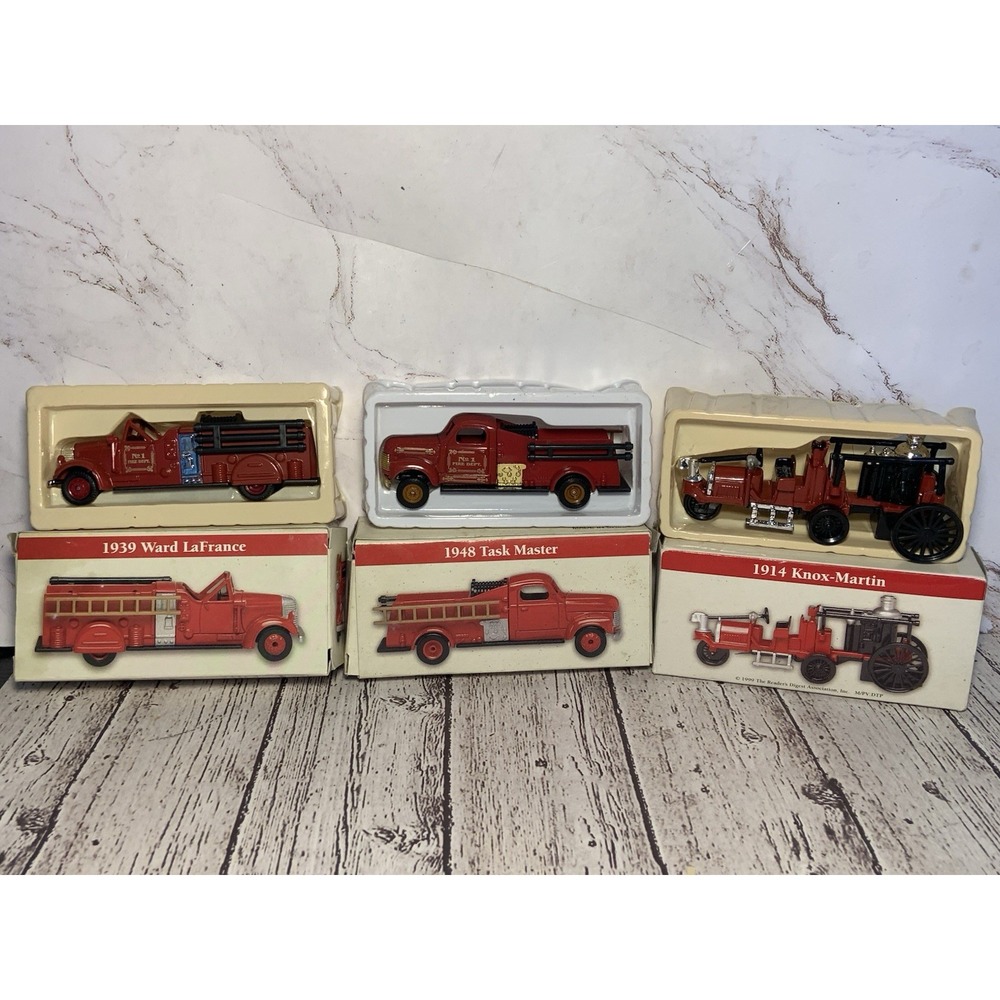 Readers Digest Model 1914 Knox Martin Collectable Fire Engine Lot‎ Of 3
